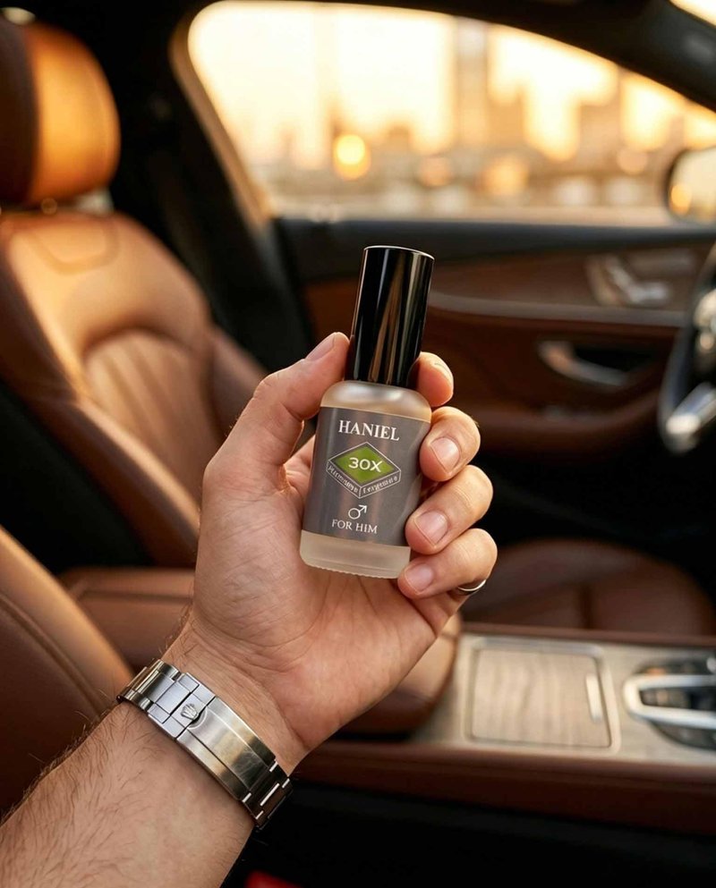 Haniel Fresh Woody Cologne for Men Long Lasting – Natural Pheromone Infused Eau de Parfum | Clean Citrus Cedar Vetiver Scent | Office Gym Date Night | Luxury Gift for Him | 30ml Travel Size