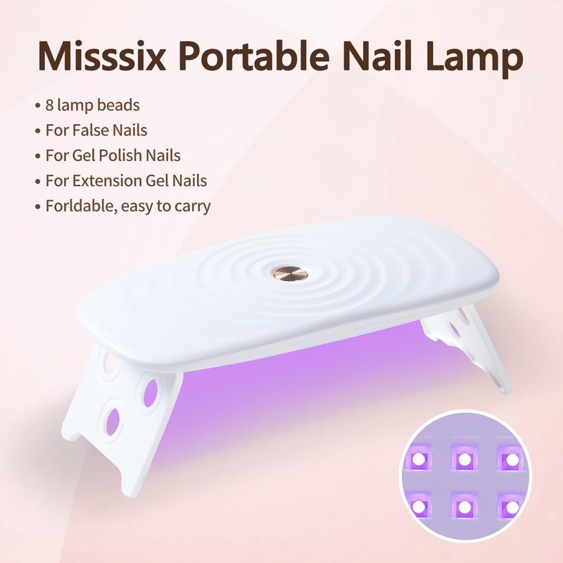 French Tip Press On Nails - 600 Pcs Short Square Gel Nail Tips | 20 Colors Starter Kit with UV Lamp & Gel Glue