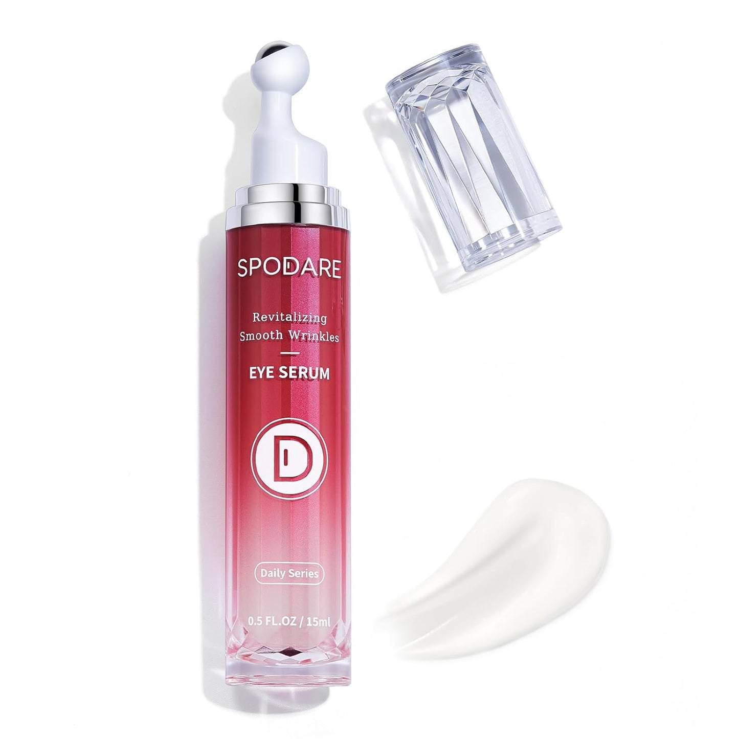 Eye Serum for Dark Circles - Caffeine, Retinol & Hyaluronic Acid | 360° Massage Ball, 0.5 fl oz
