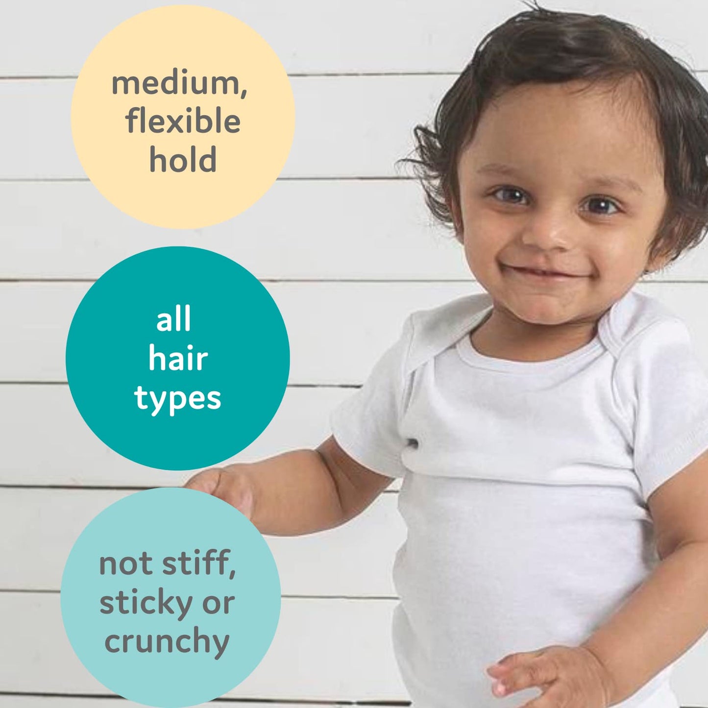 T is for Tame - Kids Hair Styling Gel and Detangling Bundle, Natural Hair Gel and Brush Set for Toddlers & Kids, Alcohol-Free, Vegan, 3.38 fl oz