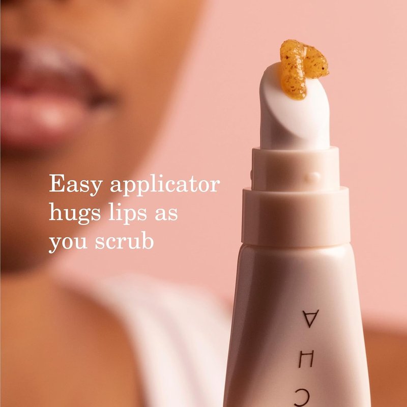 Tatcha Kissu Lip Scrub - Moisturizing Exfoliant with Peach Seed for Smooth, Soft Lips | 0.35 oz