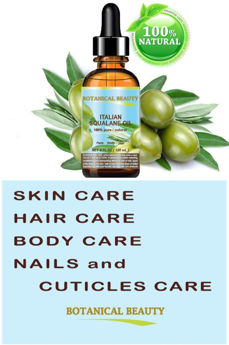 SQUALANE Oil - 100% Pure & Natural Moisturizer for Face, Body & Hair | 4 fl. oz (120 ml)