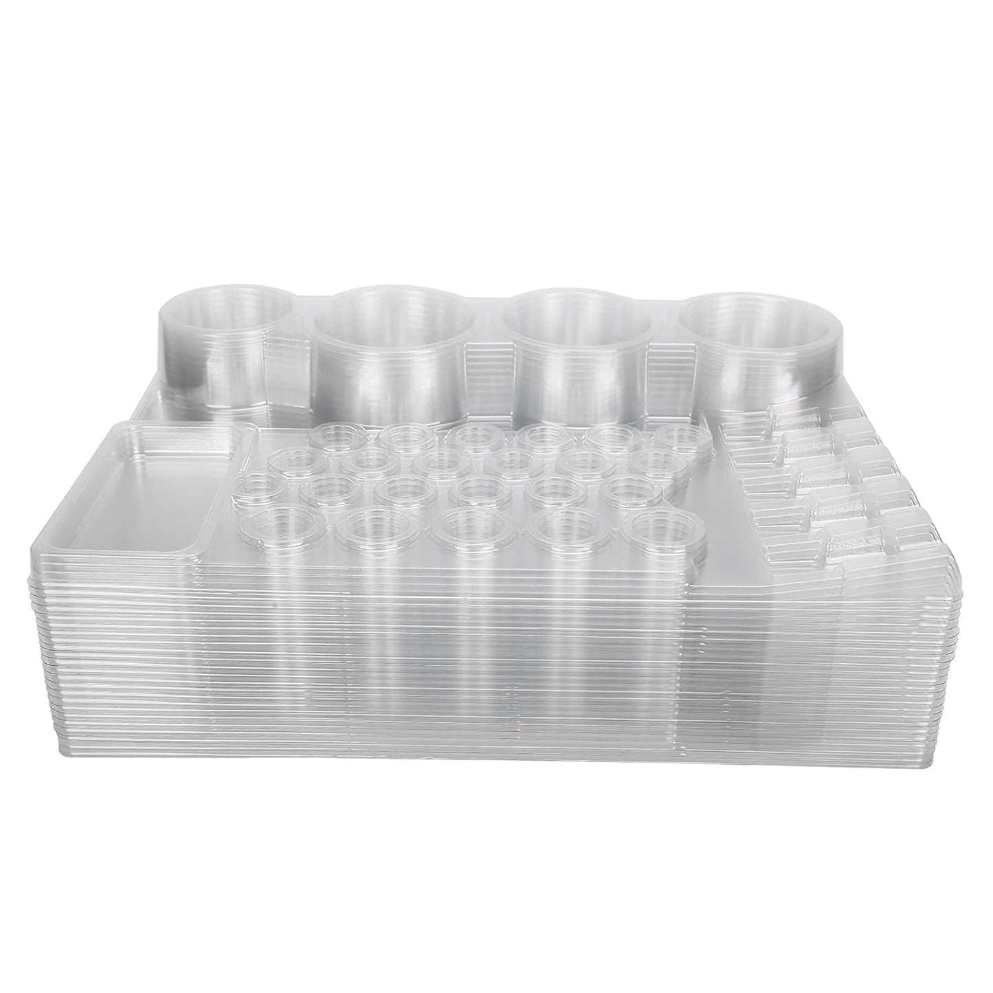 Disposable Ink Cup Holders - 24 Pack Drip Trays for Artists | Convenient & Resource-Saving
