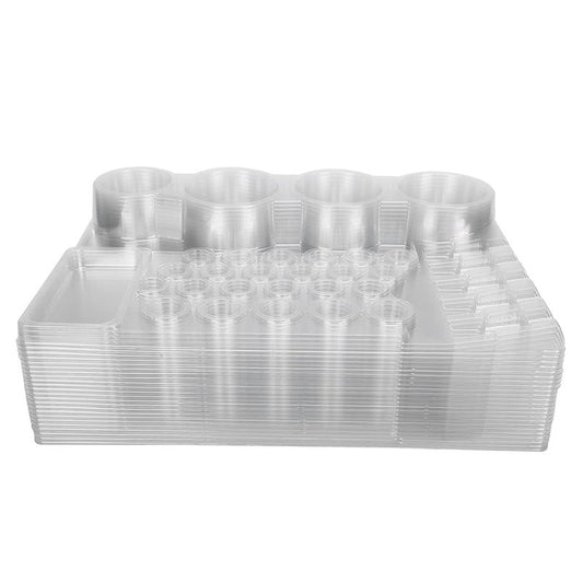 Disposable Ink Cup Holders - 24 Pack Drip Trays for Artists | Convenient & Resource-Saving
