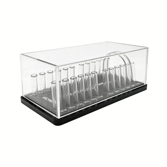 Dental Acrylic Archwire Organizer, YOUYA DENTAL Multi-functional Orthodontic Arch Wire Box Dental Resin Shelf Placement with Lid for Dental Clinic Arrange and Store Orthodontic Arch Wires Use (Square)