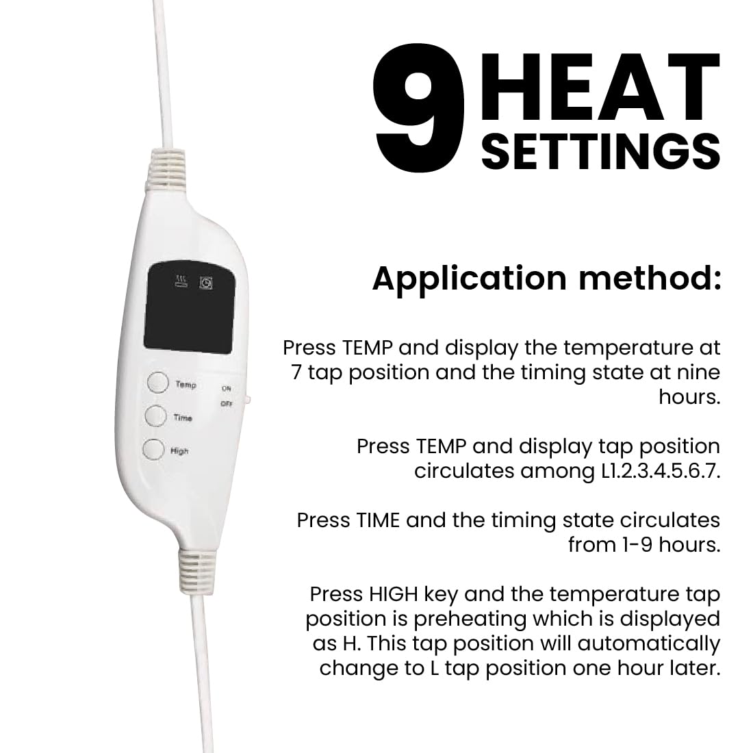 Fleece Massage Table Warmer - Extra Large 31" x 72" Heating Pad with 9 Heat Settings & LED Controller