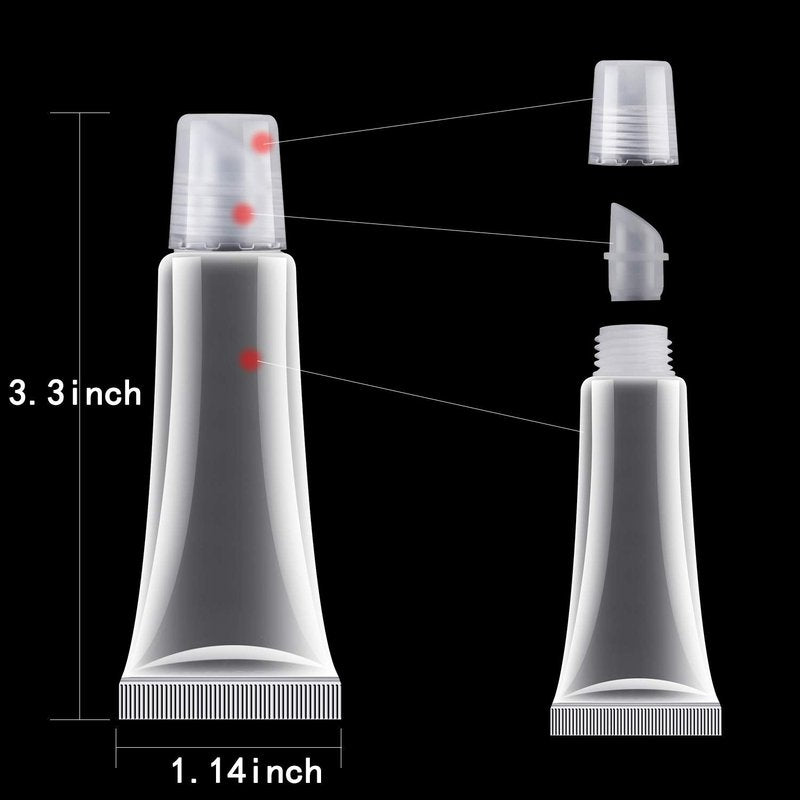 HRLORKC 200Pcs 10ml Empty Tubes Lip empty lip gloss containers for Lip Gloss Balm Cosmetic