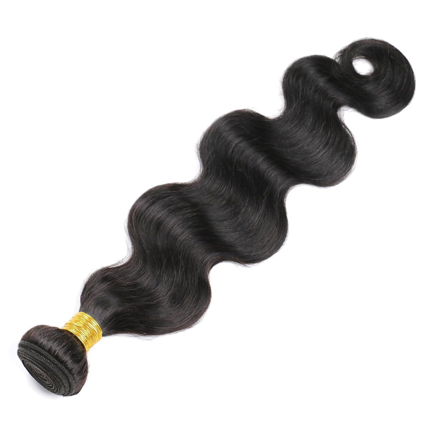 Body Wave Human Hair Bundles 26 Inch Body Single Bundle #1B Natural Black Human Hair Unprocessed Native Virgin Hair 100g Total Double Weft Crochet Human Hair Extensions for Women