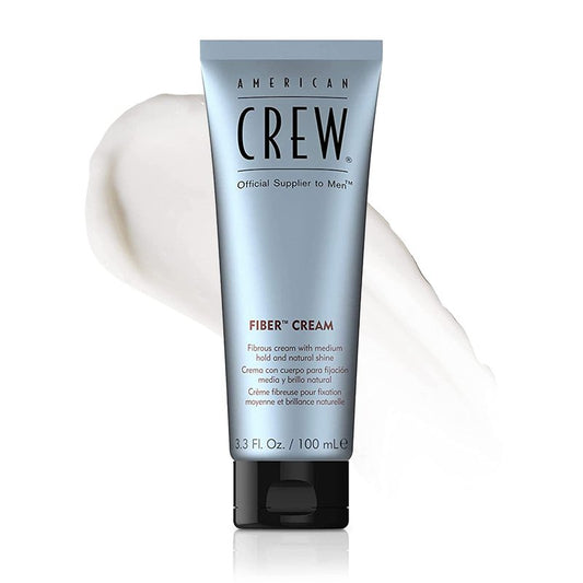 American Crew Men's Fiber Cream, Medium-Firm Hold Styling for Frizz Control & Defined Texture, Natural Shine, 3.3 fl oz