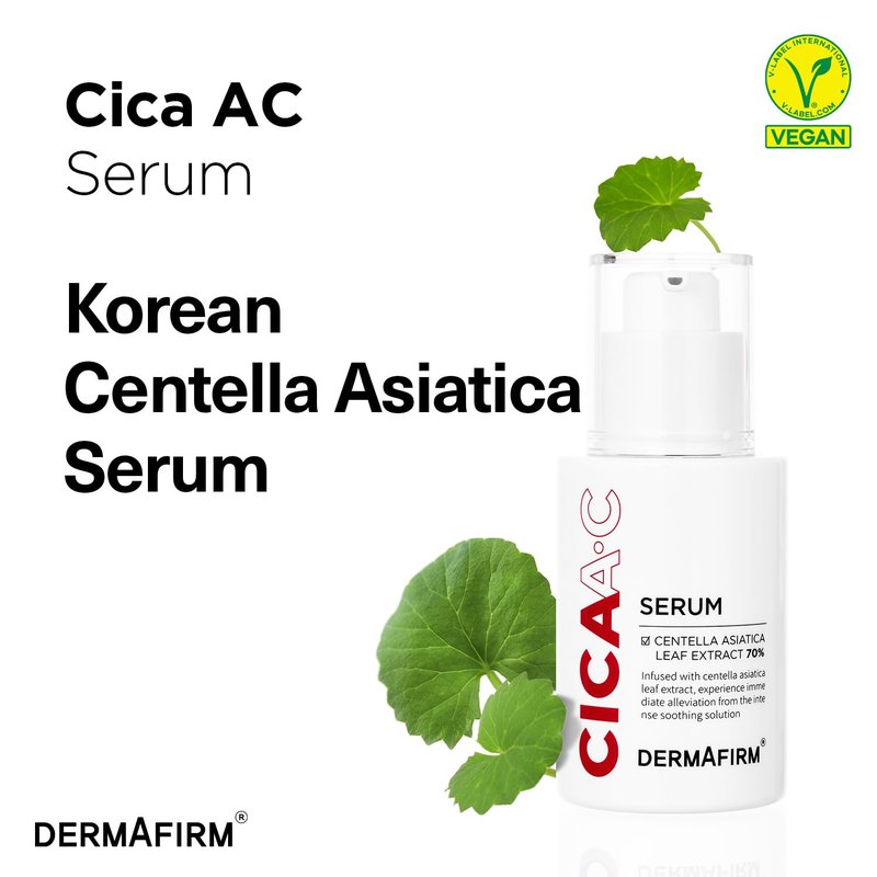 Dermafirm CICA AC Serum for Acne-Prone Skin - Hydrating Korean Facial Serum with Exosome, Centella Asiatica, Niacinamide & Salicylic Acid | 1.01 fl oz