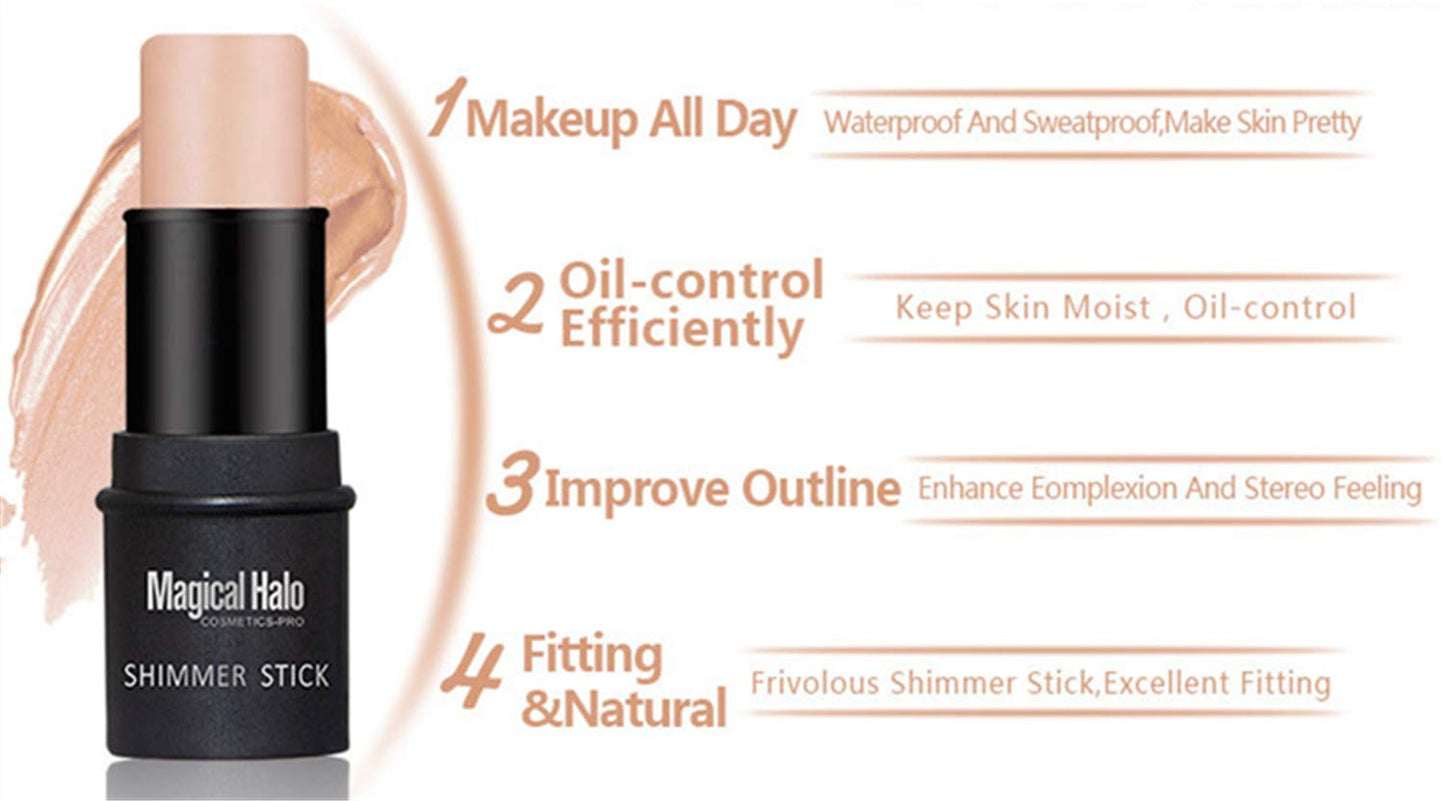 FantasyDay Illuminator Face Highlighter Makeup Sticks Pearl Shimmer Whitening Cream Shimmer Contouring Stick Foundation Stick Face Eye Nose Concealer Pen #2