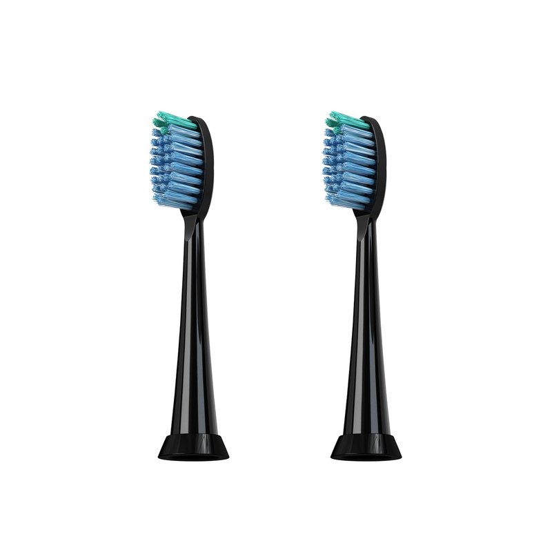 TAO Clean Whitening Replacement Brush Heads - Daily Care - Black | 2 Pack