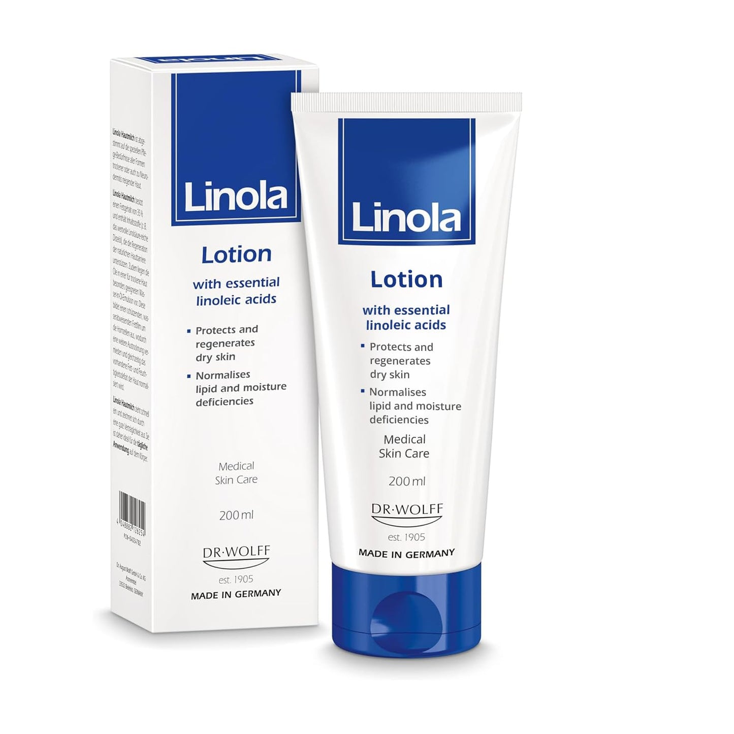 Linola Lotion - Body Lotion with Essential Linoleic Acids - for the Daily Care of Dry & Stressed Skin - Protects & Regenerates Dry Skin - Made in Germany - Vegan - 500 ml (16.9 Fl Oz)