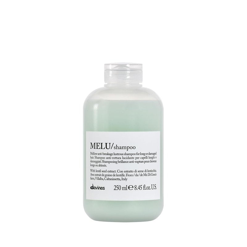 Davines MELU Shampoo, Elasticizing Anti-Breakage Gentle Cleansing Action for Long or Damaged Hair - Gives Lustrous, Reinforced, Shiny, and Soft Strands with Villalba Lentil Seeds, 8.45 Fl Oz
