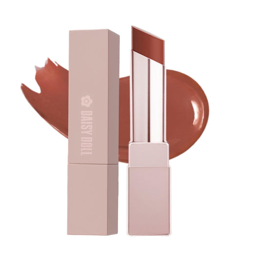 Daisy Doll Lip Stealer 3-in-1 Juicy Lip Stain+ Lip Oil for Women for Hydrating Lip Balm & Tinted Lip Gloss with Vitamin E & Shea Butter, Moisturizing Lip Gloss, Red-Brown Lipstick, Made in Japan