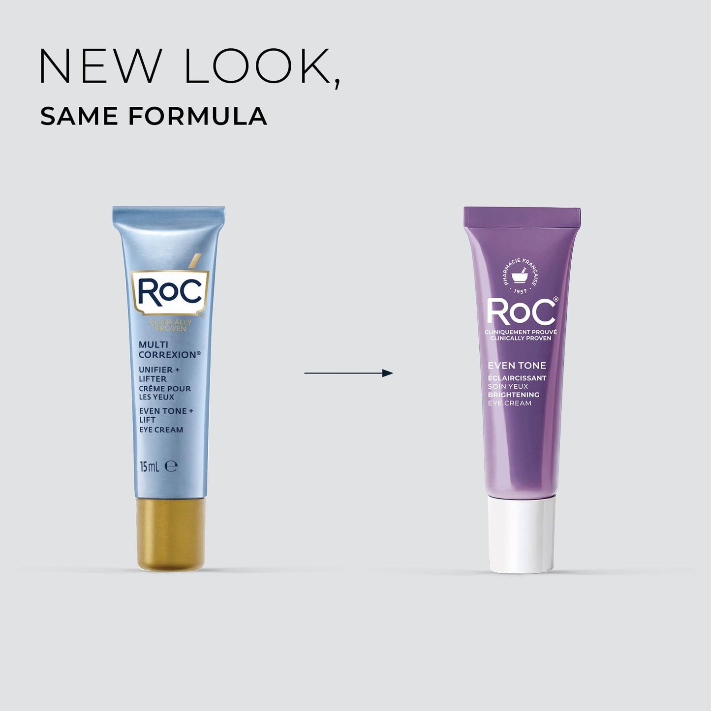RoC Multi Correxion 5 in 1 Anti-Aging Eye Cream for Puffiness, Under Eye Bags & Dark Circles, Skin Care Treatment with Shea Butter, (.5 oz) with Night Cream Packette (Packaging May Vary)
