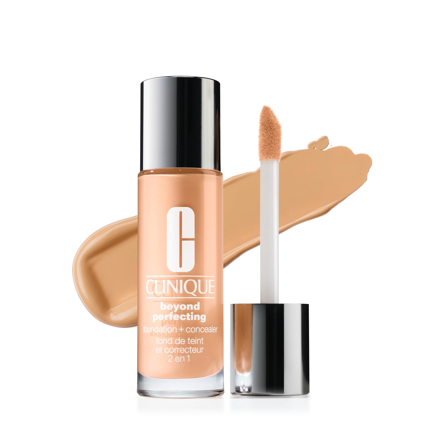 Clinique Beyond Perfecting Lightweight Liquid Foundation + Concealer For Dry Combination to Oily Skin Types | Full Coverage + Natural Matte Finish, Honey Wheat, 1 Fl Oz