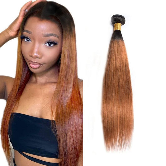 Capurchra 3CA 1B30 Straight Human Hair Bundle 20 Inch