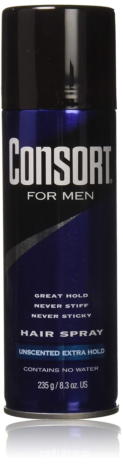 Consort For Men Hair Spray - Unscented Extra Hold, 8.30 oz | Pack of 3
