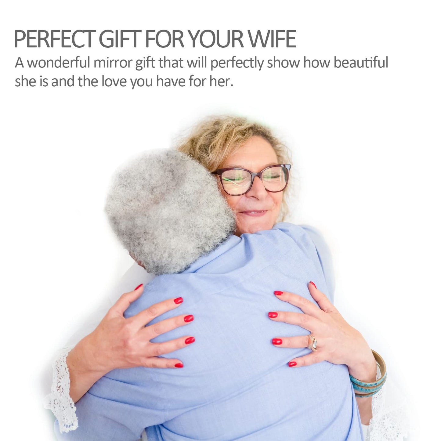 Yountown Gifts for Wife I Love You Wife Gold Compact Mirror