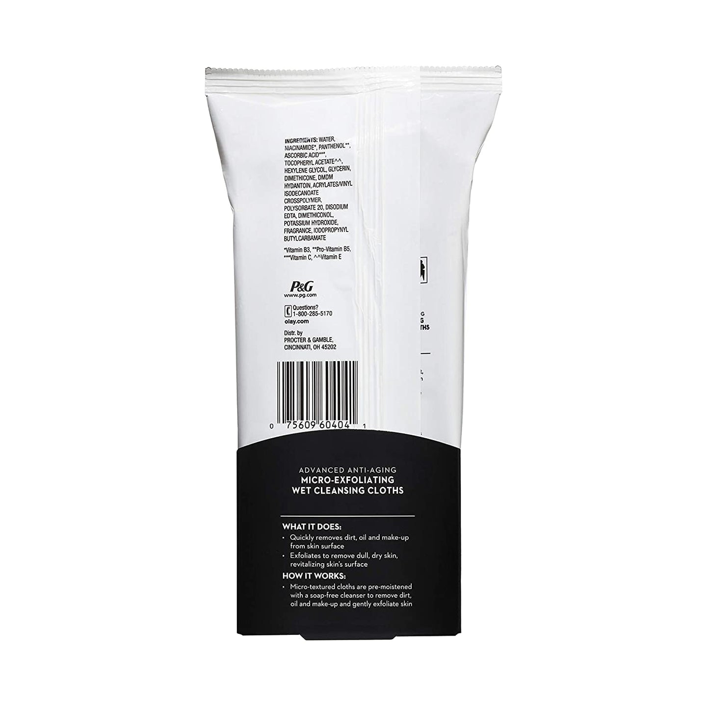 OLAY Regenerist Advanced Anti-Aging Micro-Exfoliating Cleansing Cloths 30 Each (Pack of 2)