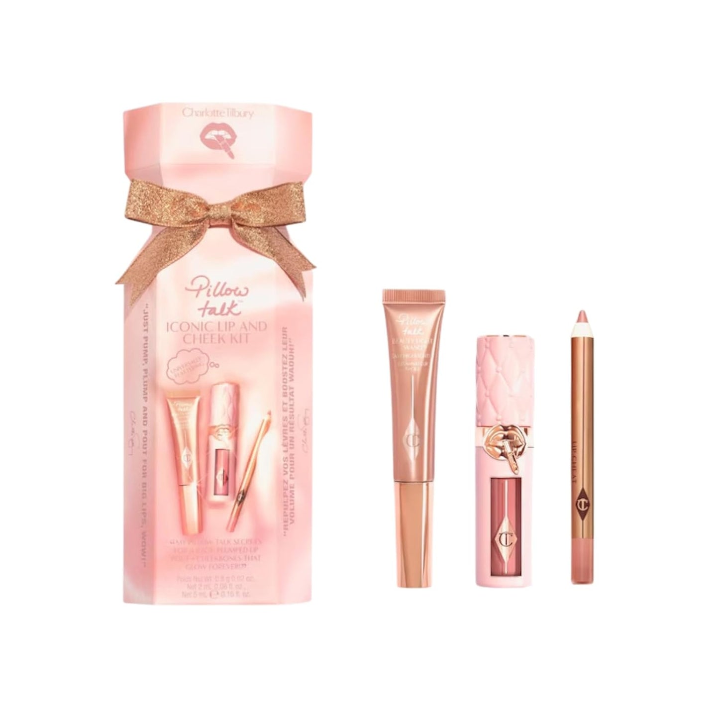 Charlotte Tilbury Pillow Talk Lip & Cheek Kit - Iconic Makeup Set for All Skin Tones