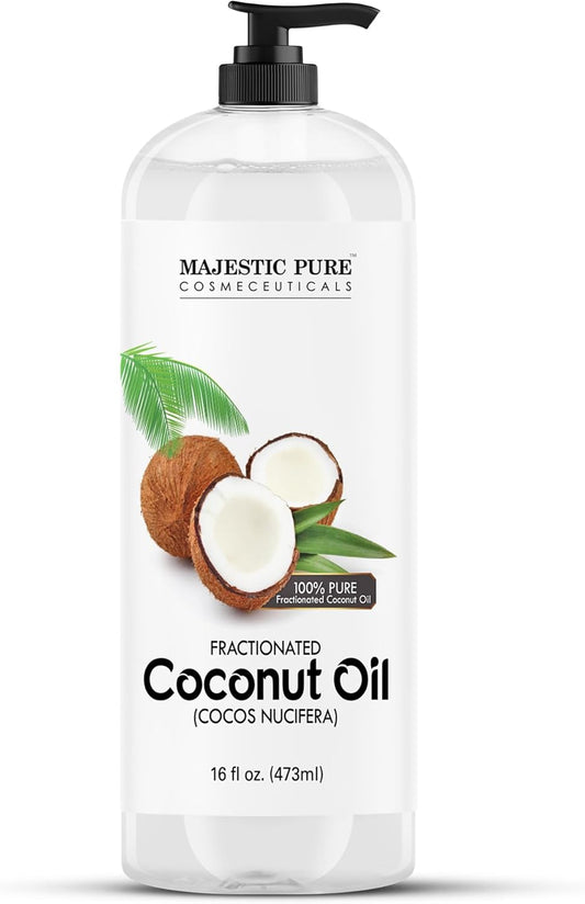 Fractionated Coconut Oil for Relaxing Massage | Moisturizer for Skin, Hair & Lips - 16 fl oz