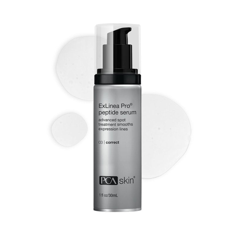 PCA SKIN ExLinea Pro Peptide Serum for Face, Peptide Complex Serum, Helps Lift, Tighten, and Firm Skin and Reduces Wrinkle Depths, Hydrating Anti Aging Serum for Women, 1.0 oz Pump