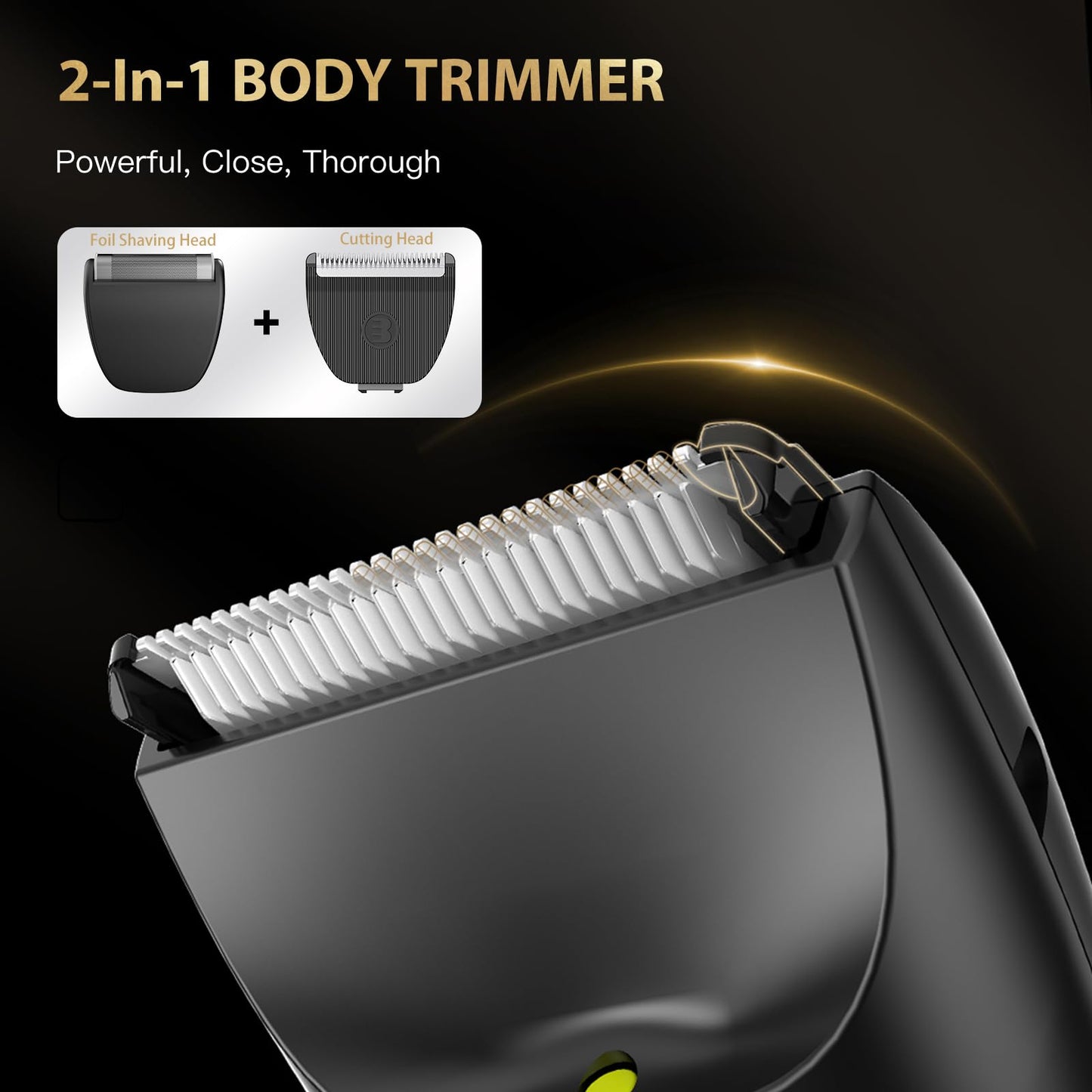 ENSSU 2-in 1 Body Hair Trimmers for Men, Pubic Groin Hair Trimmer for Men