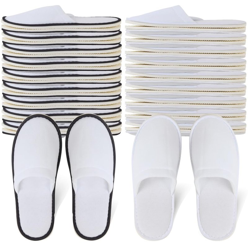 Yeios 20 Pairs Disposable Slippers for Guests Hotel Slippers Spa Slippers Non-slip Washable House Slipper Bulk for Adult for Men and Women