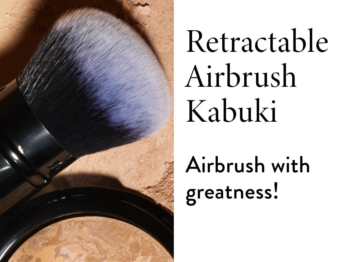 LAURA GELLER NEW YORK Spackle Skin Perfecting Makeup Primer, Hydrate + Airbrush Round Kabuki Brush
