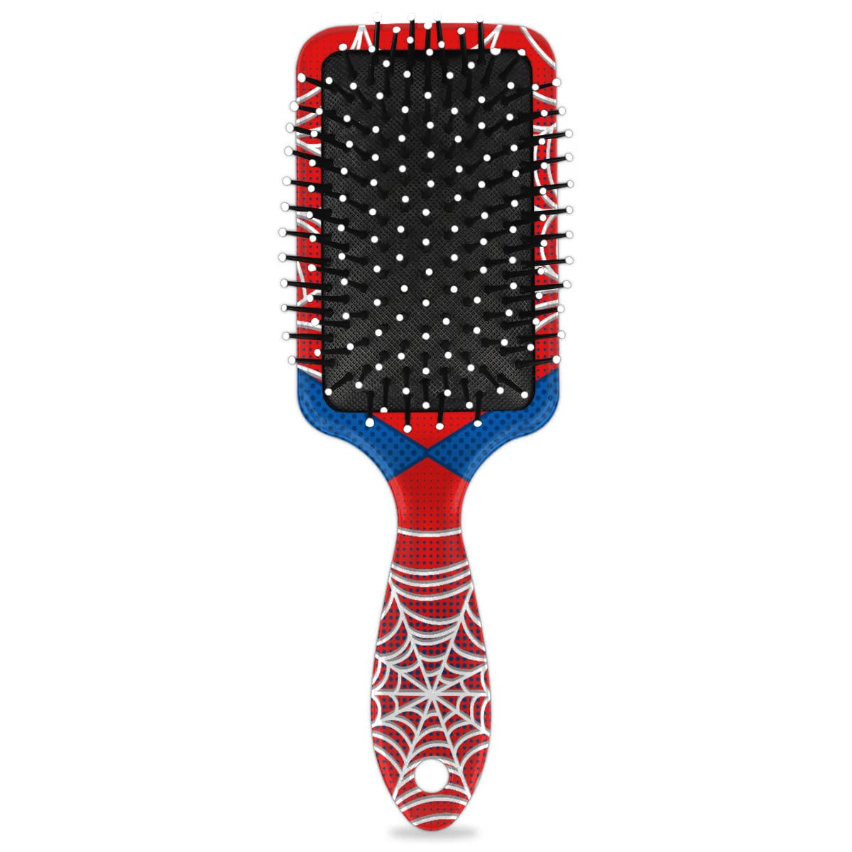 Kids Detangler Hair Brush - Spider Web Design for Boys & Girls | Smooths Wet & Dry Thin, Long, Curly Hair
