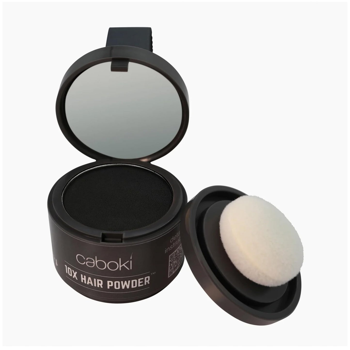 Caboki 10X Hair Powder for Thinning Hair, TALC-Free, Healthful Formula, Instantly Fuller Hair, Flawless Roots, Rain and Sweat Resistant, Easy to Use, Black, Unisex
