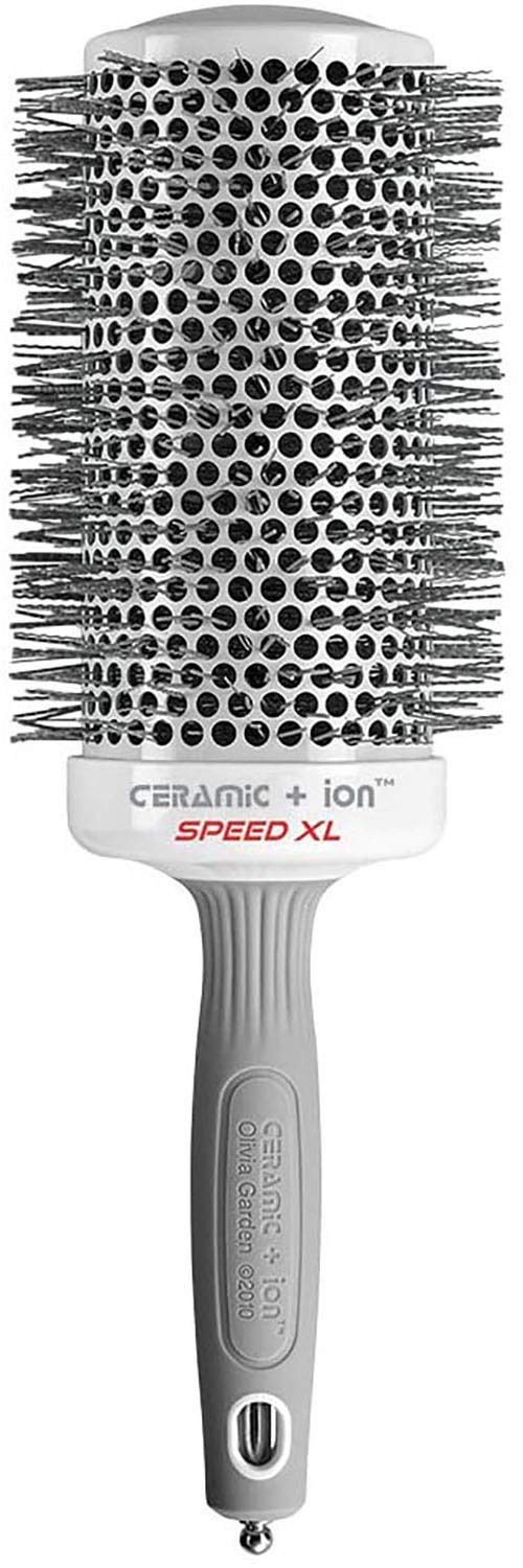 Olivia Garden Ceramic + Ion Speed XL - Extra-Long Round Thermal Hair Brush - Not Electrical - Professional Blowout Brush for Normal to Thick Hair - 3 1/2"- Diameter Barrel - CIXL-65