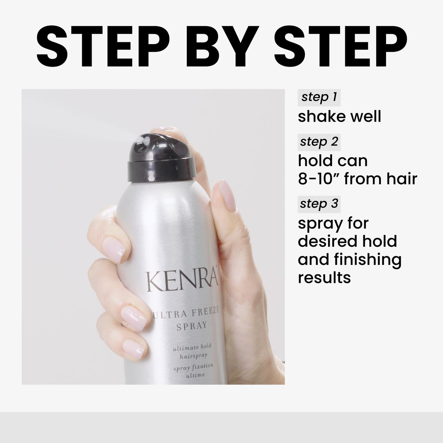Kenra Ultra Freeze Spray 30 | Ultimate Hold Hairspray | Long-Lasting, Ultra-Firm Hold |Fast-Drying Formula| Provides Humidity Resistance |High Shine, Flake-Free Finish |All Hair Types | 10 oz (2-Pack)