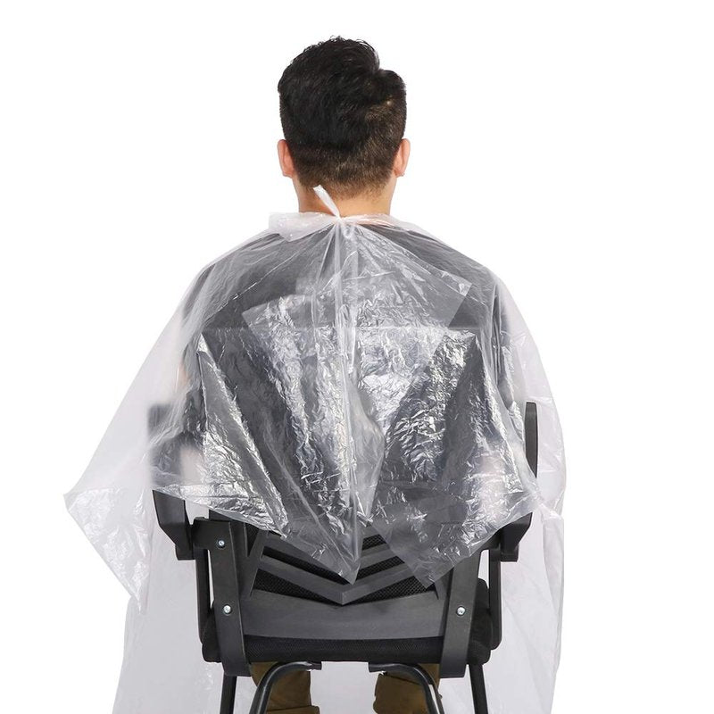 Disposable Barber Capes - 100pcs(51"x 63") Large Disposable Capes Hair Salon,Disposable Hair Cutting Capes, Perfect for Barbershop and Salon Beauty Hairdressing, Hair Dye, Perming