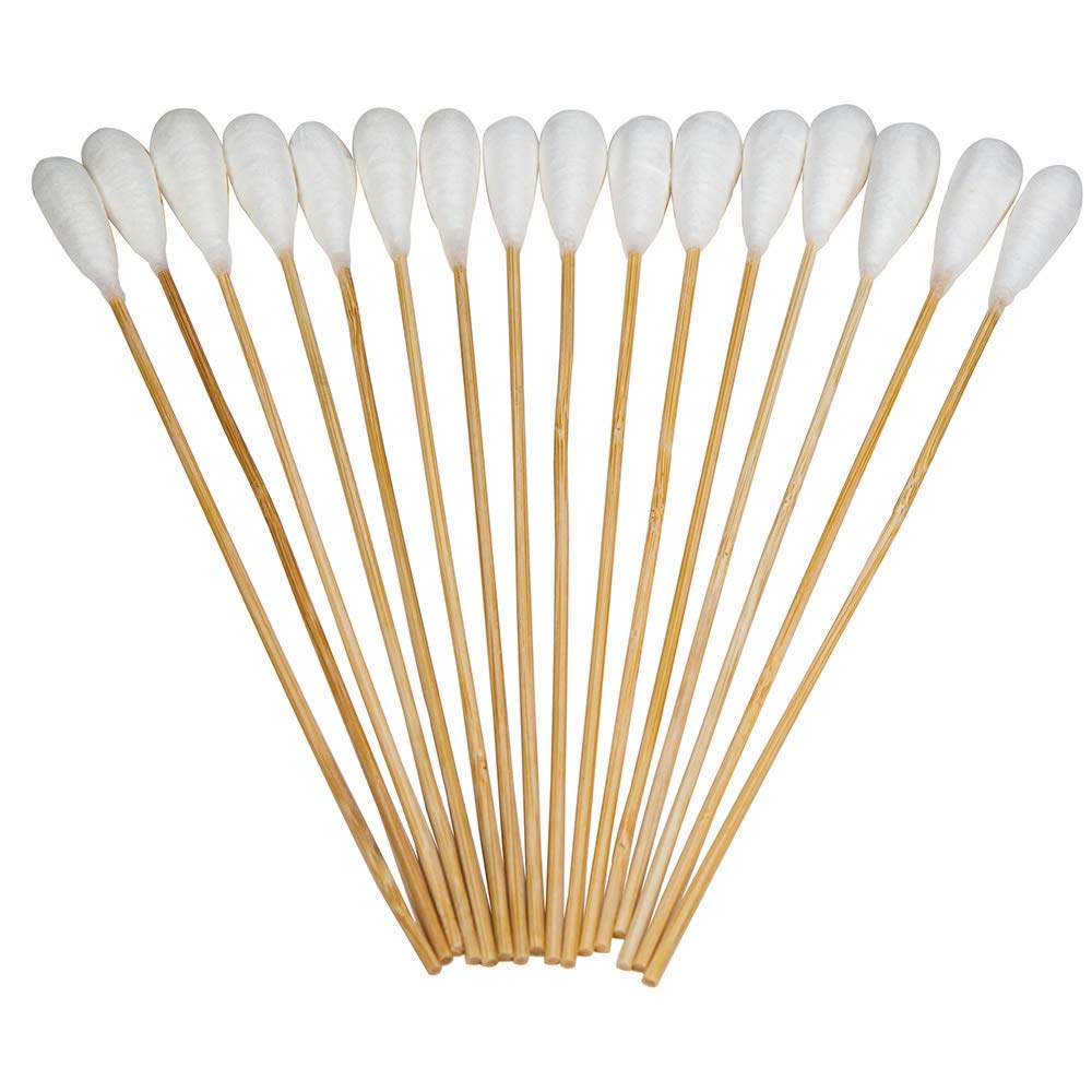 Tipton Power Swabs 400 Count with Cotton Construction and Bamboo Handle for Mess-Free Firearm Cleaning