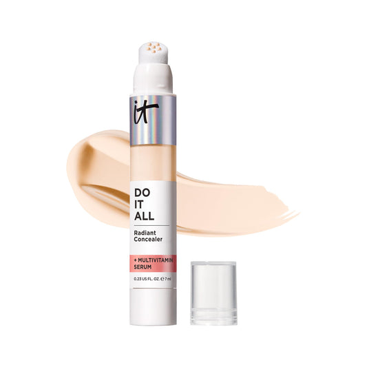 IT Cosmetics Do It All Radiant Concealer ­­– Makeup Concealer – Hydrate & Brighten – Creaseless Medium Coverage & Radiant Finish ­­– Niacinamide & Hyaluronic Acid - Light Neutral, 0.2 Fl Oz