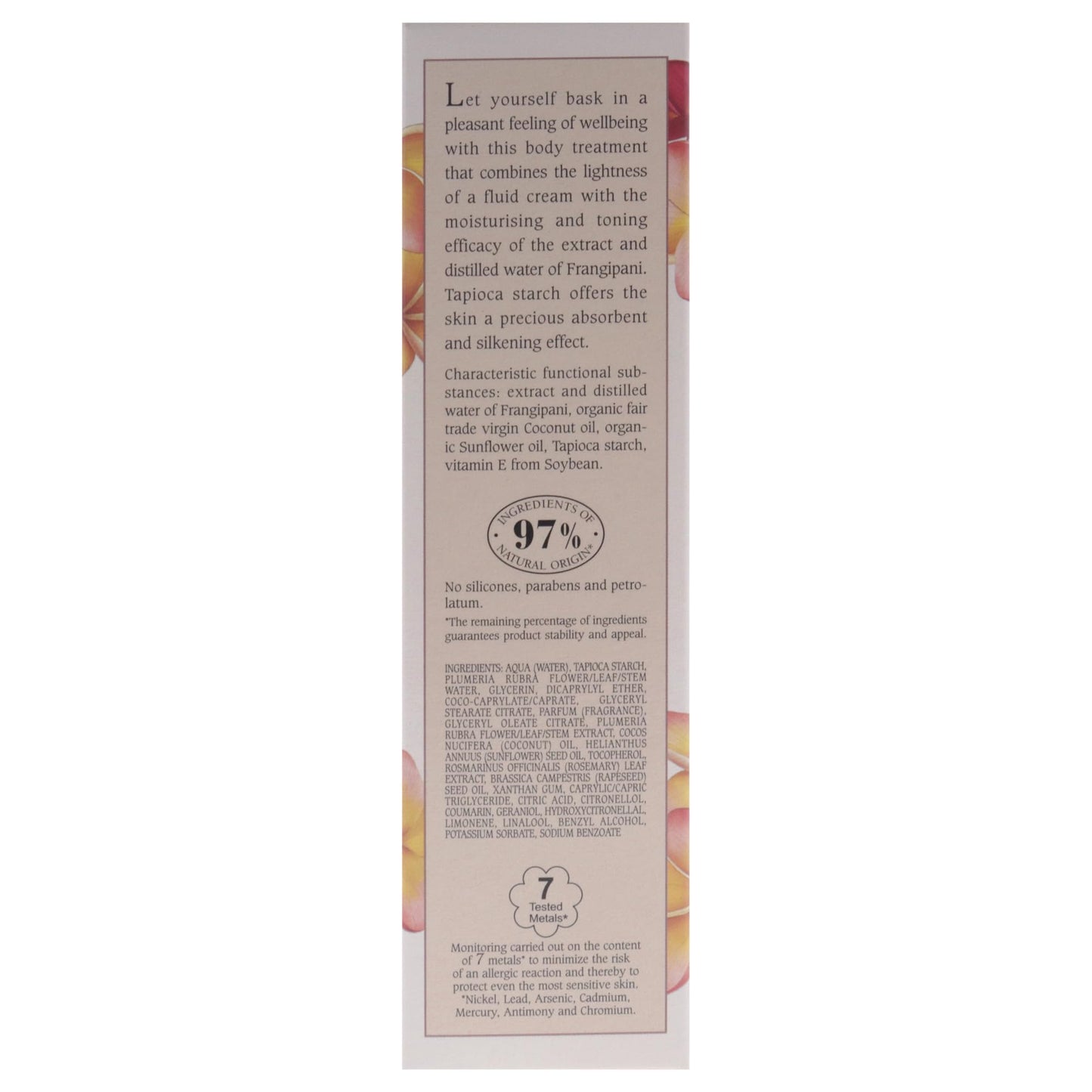 L'Erbolario Perfumed Caress Fluid Body Cream – Moisturizing Body Butter – Fast-Absorbing, Softening Skin Care with Coconut Oil - Frangipani – 5.07 oz