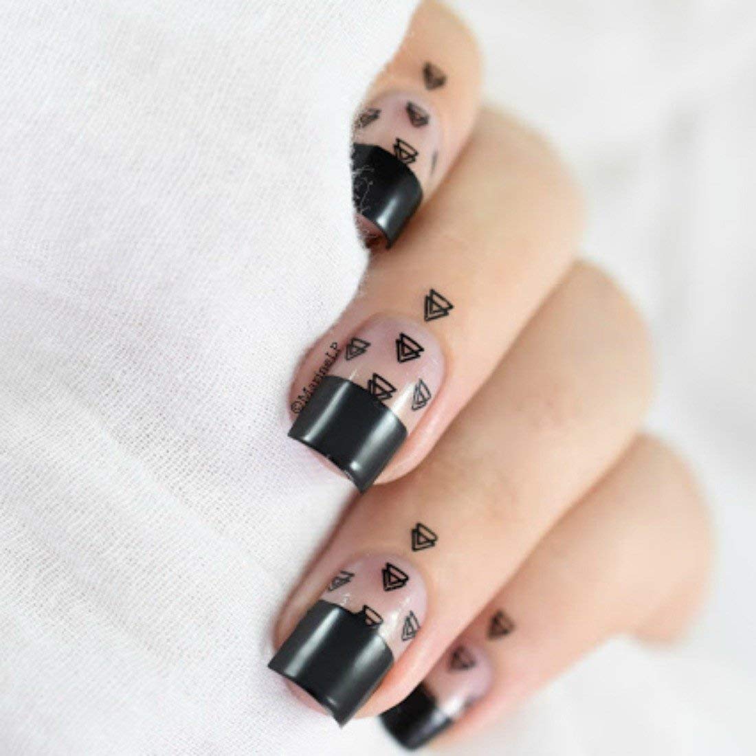 Maniology Black & White Nail Polish Duo - Smudge-Free Top Coat | 3-Piece Set | 13ml Bottles for Stamping & DIY Manicures
