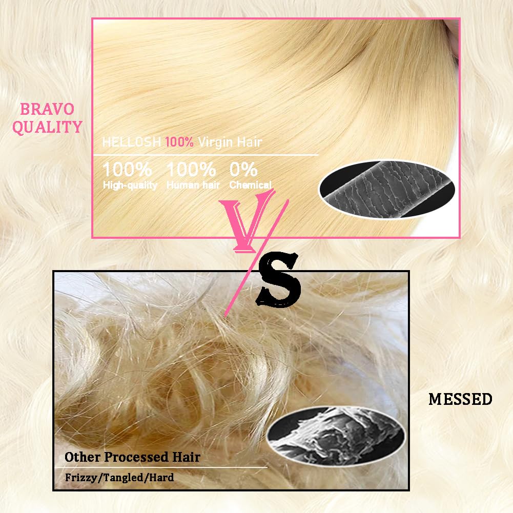 ZDLAQ 613 Bundles Blonde Bundles Human Hair 18 Inch 613 Body Wave bundles 100% Unprocessed 12A Grade Brazilian Virgin Hair Bundles 1 Bundle Human Hair 613 Blonde Bundle Hair Extensions for Women