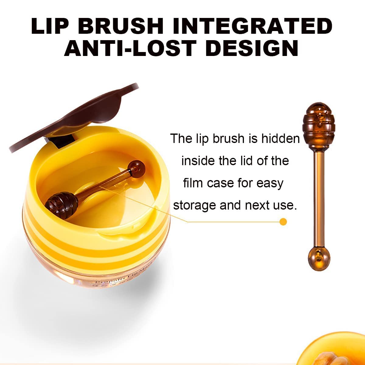 Sleeping Lip Mask, Long-Lasting Nourish & Hydrate Lip Balm, Lip Skin Care, Hydrating Moisturizing Lip Night Sleep Care Lip Anti-chapped Lip Cream (2Pcs Honey & 2Pcs Strawberry)