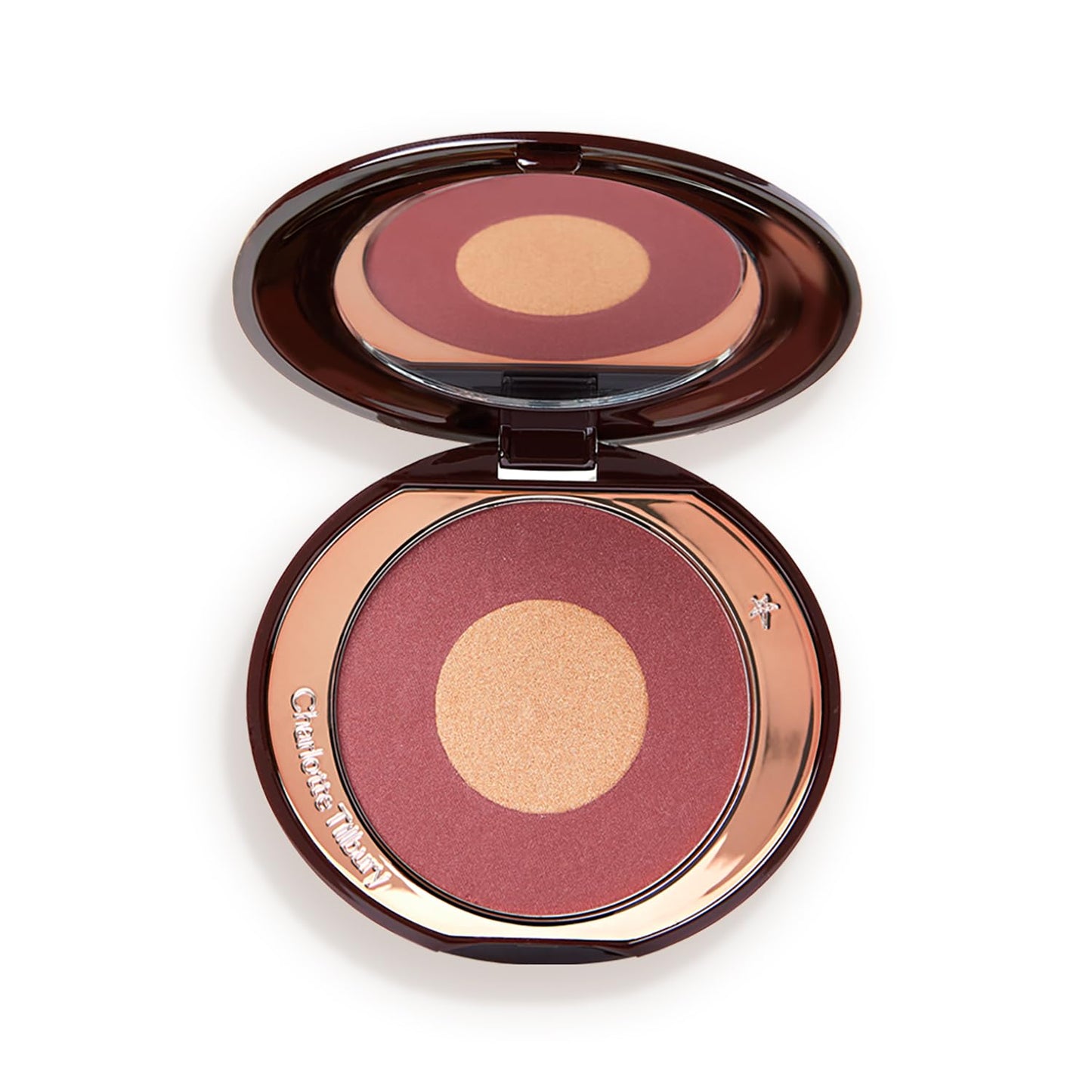 Charlotte Tilbury Cheek to Chic Powder Blush - Two-Tone Cheek Makeup with a Radiant, Luminous Finish - Buildable Color that Smooths, Buffs & Blends for a Light Reflecting Glow - Walk Of No Shame