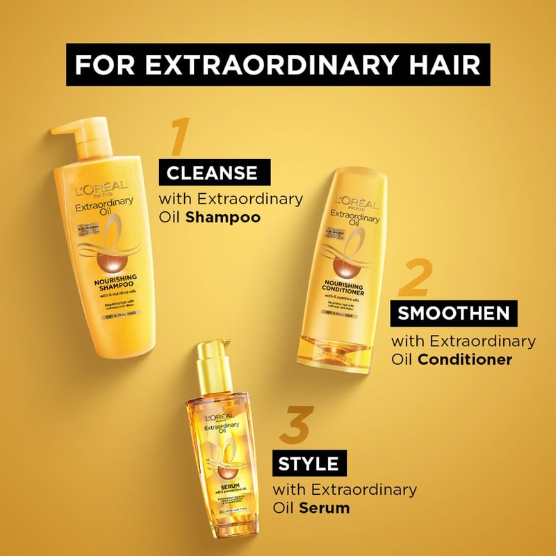 L'Oreal Paris Hex 6 Oil Shampoo - Nourishing Hair Care, 360ml | Revitalize Dry Hair