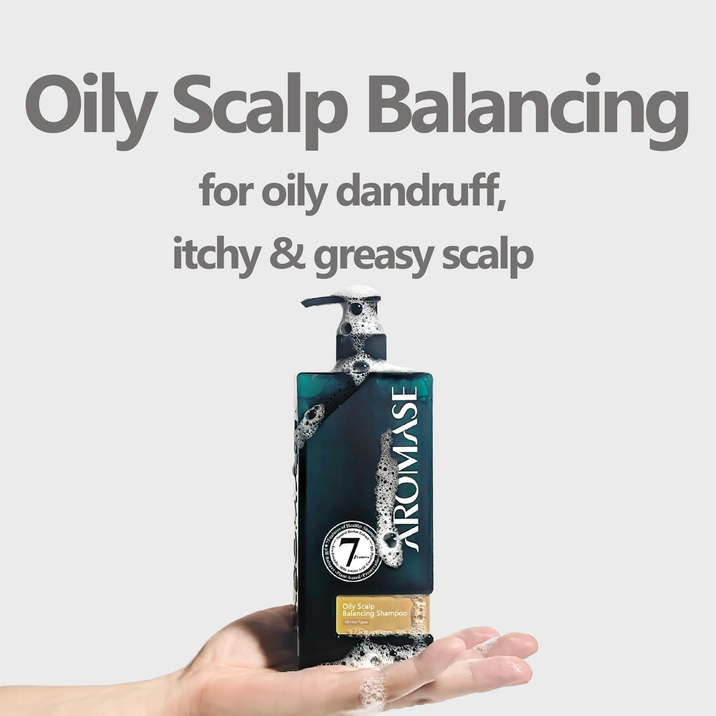 Aromase Oily Scalp Balancing Shampoo (Ideal for oily scalp with dandruff) 14 FL OZ