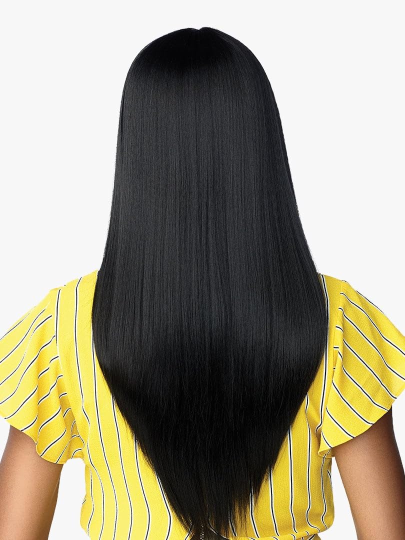 Sensationnel Dashly Lace Front Wig - Unit 10 Hand-Tied Synthetic Hair | Ear-to-Ear Lace Parting (1B Off Black)