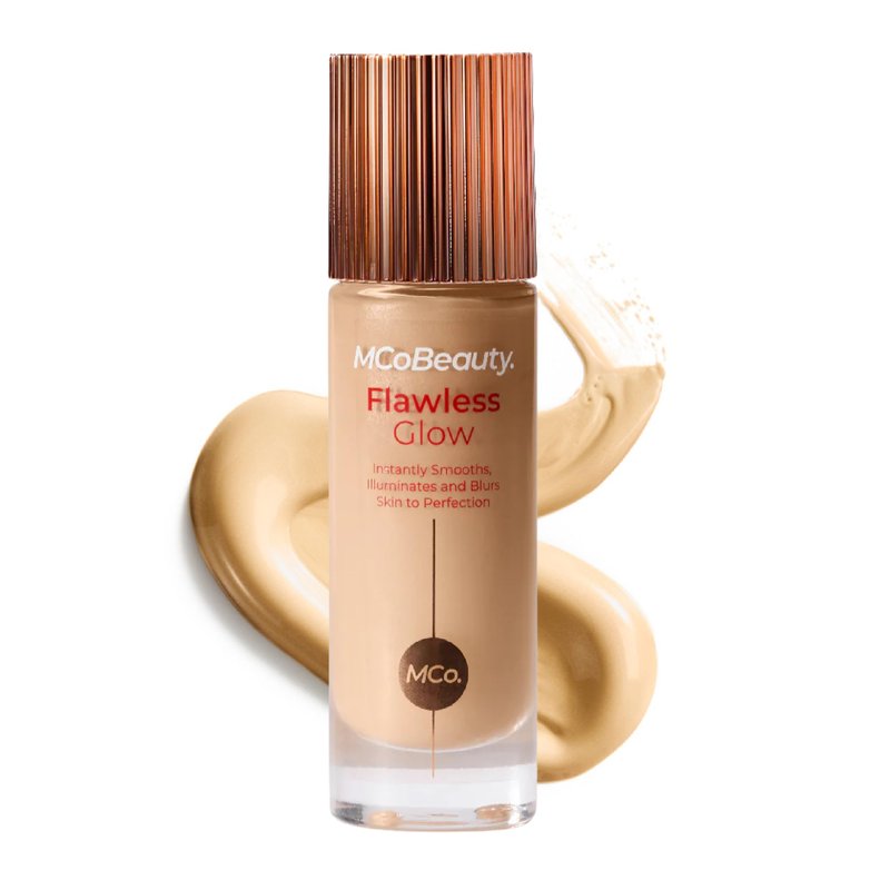 MCoBeauty Flawless Glow Luminous Skin Filter - 2.5 Fair - 4-in-1 Primer, Highlighter & Foundation Booster - Dewy Illuminating Tint Face Makeup with Squalane Vitamin E - Vegan & Cruelty Free