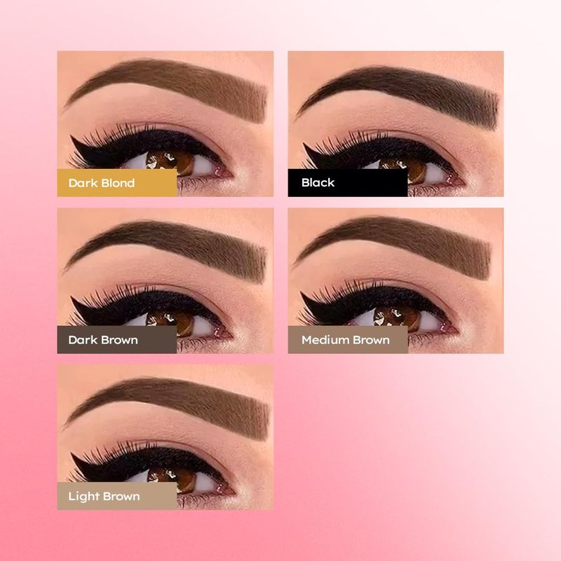 MENELA Eyebrow Henna Tint Kit - Black - Brow Color with Bamboo Extract - Natural Look, Easy Application - 2.5g Henna + 15ml Fixer - Ammonia-Free, Vegan (Black)