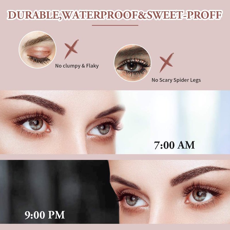 Bestidy 4D Silk Fiber Lash Mascara - Natural Waterproof, Smudge-proof, Thickening & Lengthening, No Clumping, Lasts All Day