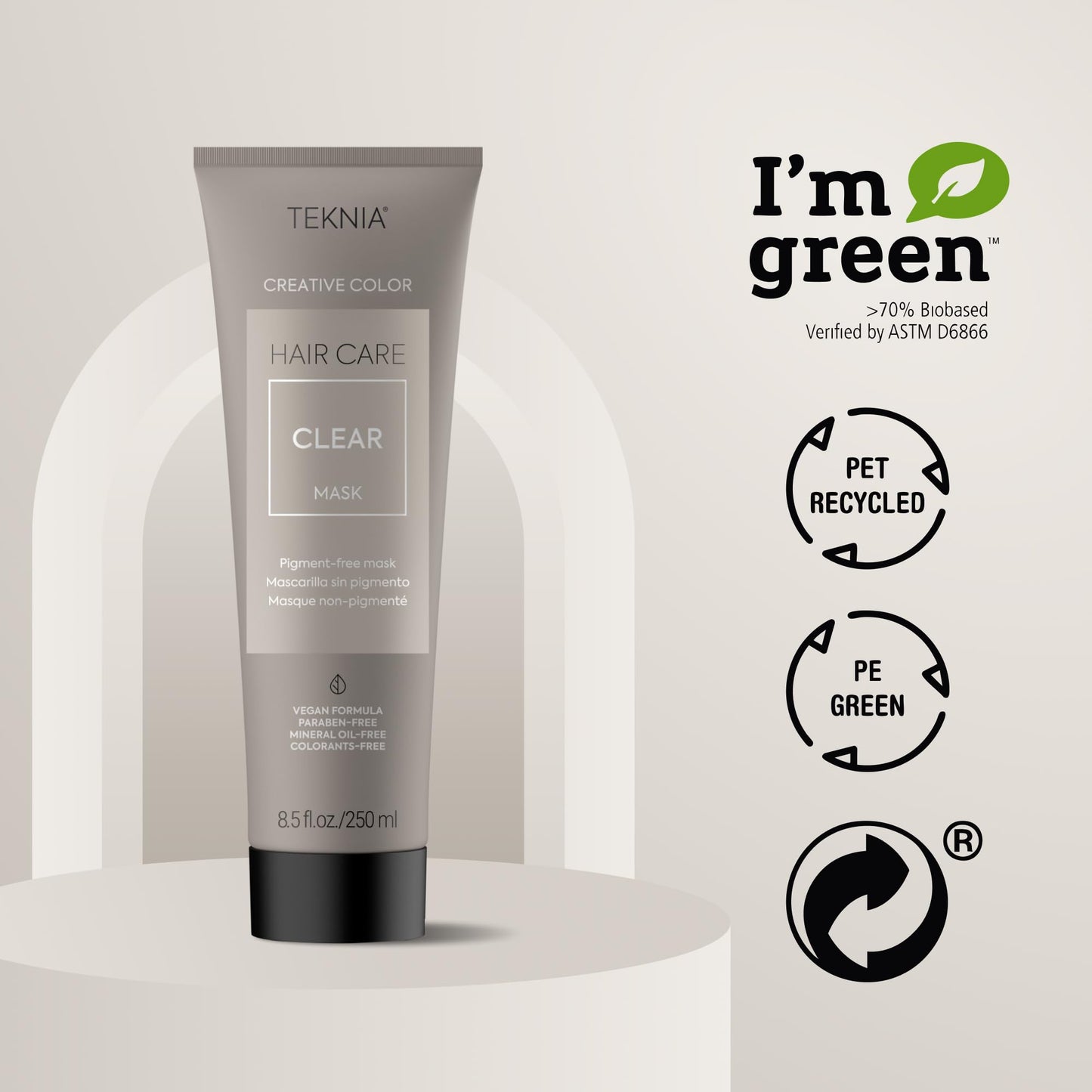 Lakmé Teknia Clear Creative Color Hair Mask, Diluting Color Depositing Conditioner for Pastel Hair, 8.5 Fl Oz